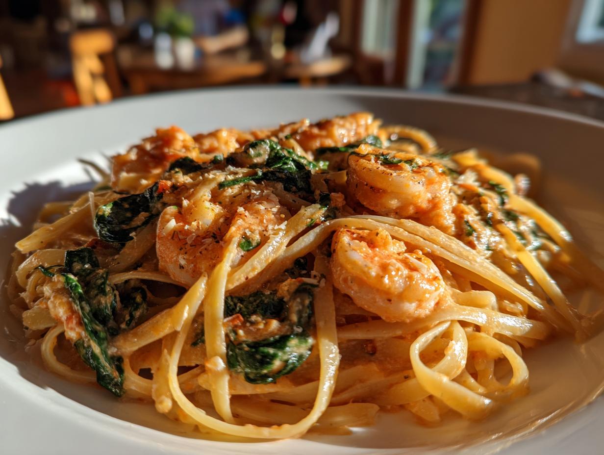 Under 30 Minutes: Gourmet Creamy Garlic Shrimp Linguine Recipe